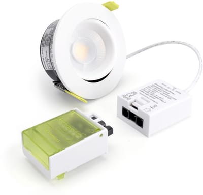Integral LED inbouwspot Wit 7W 840lm 55º | Instelbare Lichtkleur | zaagmaat 9.2cm | Dimbaar | IP65 | Kantelbaar | Geen fitting | Warm Wit-Koel Wit-Daglicht | 7 watt | 25.000 Branduren