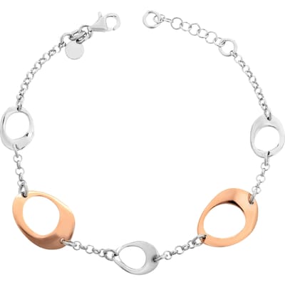 Orphelia 'Isotta' Dames 925 Sterling Zilveren Armband - Zilver/Rosé ZA-7192
