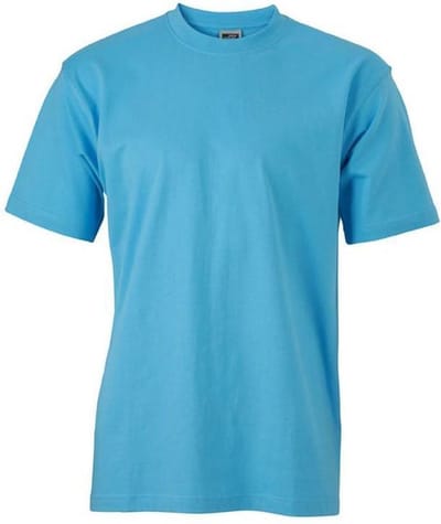 James and Nicholson Unisex Zware Ronde Tee (Hemelsblauw)