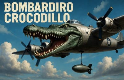 Extra Grote A1 Bombardiro Crocodillo (Italian brainrot) Poster