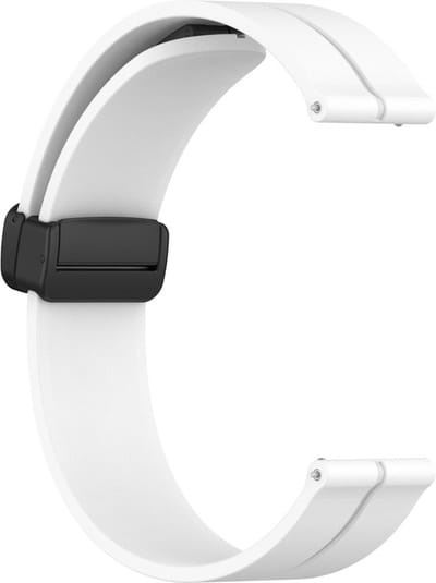 Siliconen bandje - geschikt voor Samsung Galaxy Watch 7 / Watch FE / Watch 6 (Classic) / Watch 5 (Pro) / Watch 4 (Classic) / Watch 3 41 mm / Active / Active 2 / Watch 42 mm - wit