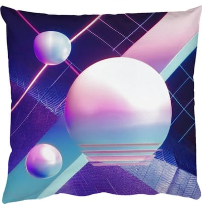 Sierkussens - Kussentjes Woonkamer - 50x50 cm - Cirkels - Vlakken - Abstract - Blauw