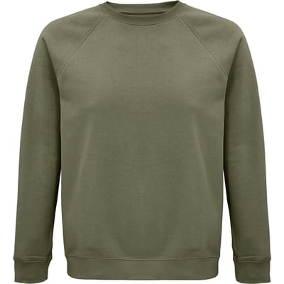 SOLS Unisex Adult Space Organic Raglan Sweatshirt (Khaki)