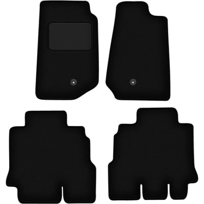 Zwarte velours vloermatten voor: Jeep Wrangler III JK off-road (2006-2017)