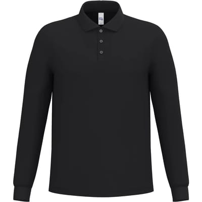Polo van piqué stof met lange mouwen iDeal Basic Brand