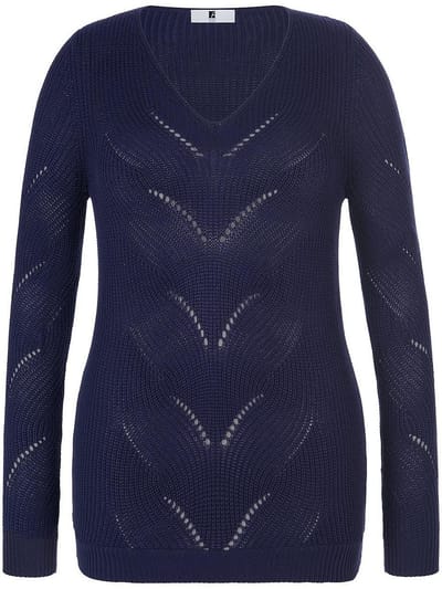 V-trui Van Emilia Lay blauw