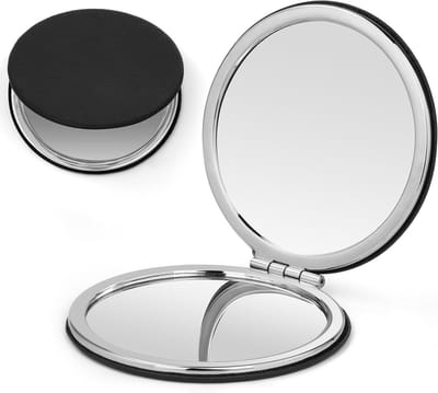 Compact Spiegel voor Make-up, Draagbare Dubbelzijdige Reismirror met x1/x2 Vergroting, Ideaal voor Handtas en Zakgebruik, Geschikt voor Vrouwen en Mannen