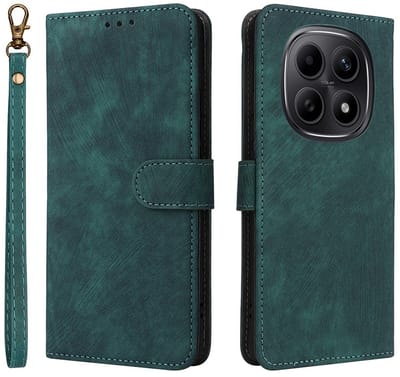 Coverup Hoesje - Geschikt voor Xiaomi Redmi Note 15 / Poco M8 Hoesje - Coverup Book Case met Koord - Groen