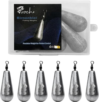Weerhaaklood Set Peer Vormig - 25g tot 120g Set Loodgewichten
