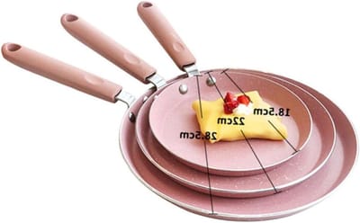 Koekenpan - Omeletpan - Ontbijt Maken - Antiaanbaklaag - 28.5 cm - Roze
