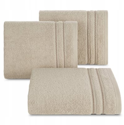 Luxe Katoenen Badstof Handdoek Beige 50x90cm 500 GSM