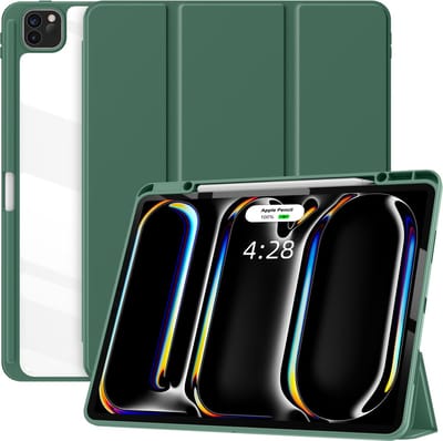 Solidenz Hoes - Geschikt voor iPad Pro 11 inch (M5 2025 / M4 2024) - Case Met Autowake / Autosleep - Hoesje Met Pencil Houder - Groen