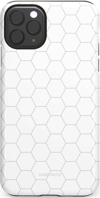 Casetastic Hoesje Geschikt voor Apple iPhone 11 Pro Max - Stijlvolle Beschermende Duo-layer Case - Zilverraat