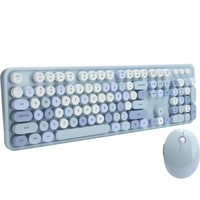 Ensemble clavier et souris sans fil, clé USB, ergonomique et mécanique, pour Windows