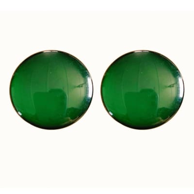 Clip oorbellen Dennengroen 2.5 cm- geen gaatje- Charme Bijoux