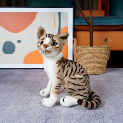 20cm Levensgetrouwe Knuffel Siamese Katten Pluche Speelgoed Simulatie American Shorthair Schattige Kat Huisdier Speelgoed Levensgetrouw Huisdecoratie Kinderen Verjaardagscadeau 20cm