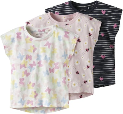 NAME IT - NMFVIGGA 3P CAPSL TOP LNOOS - Meisjes - T-shirts