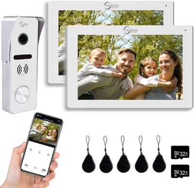 Video Deurbel Systeem - Intercom Deurcamera - Beveiliging Huis - 7 Inch Touchscreen - 1080P HD - Wit