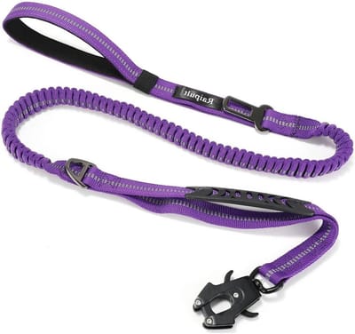 Hondenriem Bungee - Elastische Hondenriem - Veilig Wandelen - Schokabsorberend Ontwerp - 183 cm - Paars