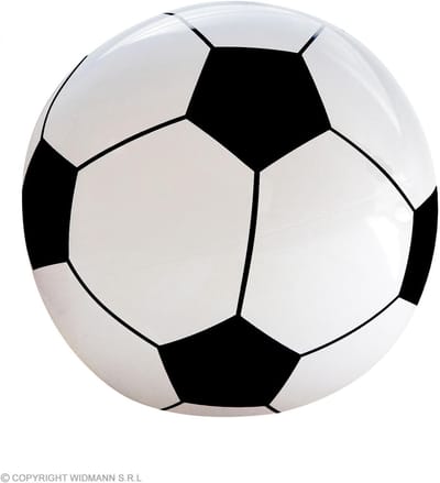 SnelShoppen - Opblaasbare Voetbal 25 cm - Zwart/Wit Waterbal voor Feest, Strand, Kinderen, Sport en Carnaval