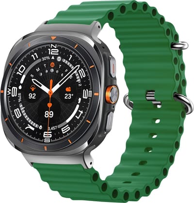 Bandz Ocean siliconen bandje 'Classic' - geschikt voor Samsung Galaxy Watch Ultra 2 (2026) / Ultra (2024/2025) - groen