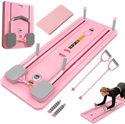 VIEMAE Pilates board - Reformer pilates - Reformer pilates board - Fitness board - Reformer board - Full body training - Opvouwbaar - Roze