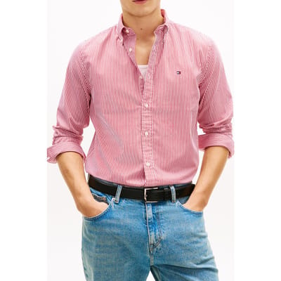 Tommy Hilfiger Core Flex Pop Classic Shirt Medium Red/stripe Taglia: S | Camicie Casual Outlet | Uomo | Rosso