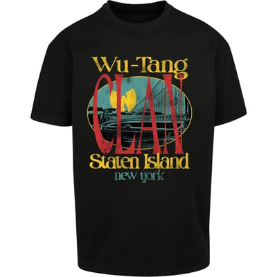 Mister Tee Wu-Tang Clan - Staten Island Oversize Heren T-shirt - XS - Zwart