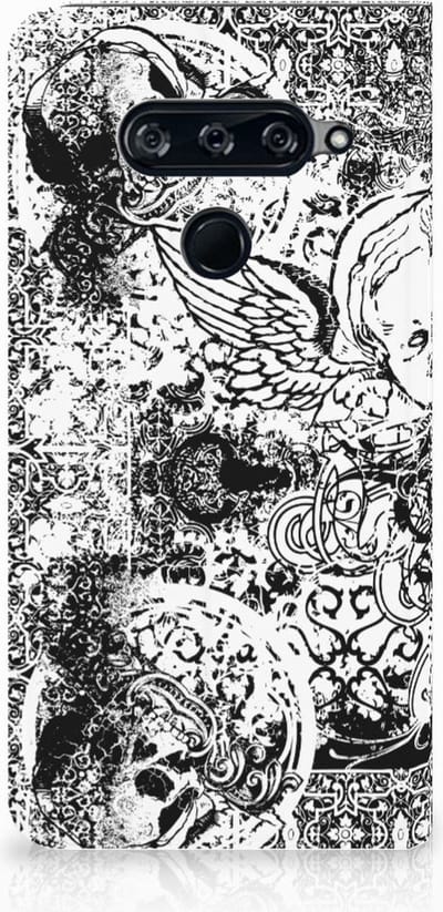 Mobiel BookCase LG V40 Thinq Skulls Angel