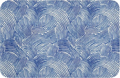 WC mat 60x40 cm - Antislip - Modern - Abstract - Blauw - Toiletmat - Vloermat - Douchemat - Toilet tapijt - Toiletmatten