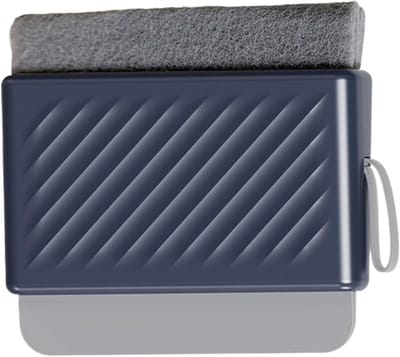 Raamtrekker Reinigingsgereedschap - Douchekrabber Tegelreiniger - Efficiënt Schoonmaken - Dubbele Borstelkop - 14 x 12.4 x 2.3 cm - Blauw