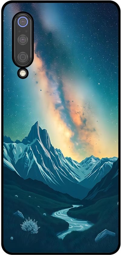 Smartphonica Telefoonhoesje Geschikt voor Xiaomi Mi 9 met Sterrenhemel Opdruk - TPU Backcover Case With Space And Milkyway Design geschikt voor Xiaomi Mi 9