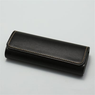 PU leren brillenkoker draagbare mannen vrouwen zonnebrillen bijziendheid presbyopie opbergdoos anti-druk brillen tas brillen accessoires black