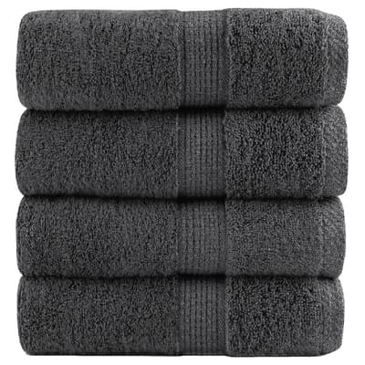 vidaXL - Gastendoekjes - SOLUND - 4 - st - 600 - g/m² - 30x50 - cm - antracietkleur