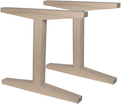 Wovar Tafelpoot Hout Beuken I|vorm | 72 cm | Per Set