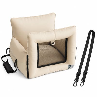 Gloovon® Hondenmand Auto - Veilig Reisbed Hond - Waterafstotend - Krasbestendig Kunstleer - Geschikt voor Kleine Honden tot 7,5 kg