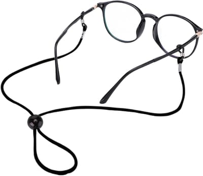 Brilkoord - Brilketting Houder - Sporten Buiten - Verstelbare Grip - 32 cm - Zwart