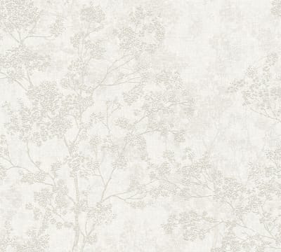 TAKKEN EN STRUIKEN BEHANG | Botanisch - beige creme grijs taupe - A.S. Création New Walls "Livingwalls"