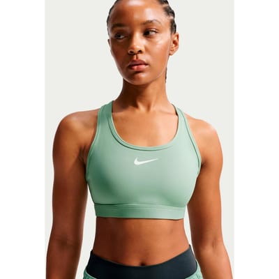 Nike Dri-fit Swoosh Medium-support Sport-bh Dx6821-007 - Kleur Zwart - Maat S