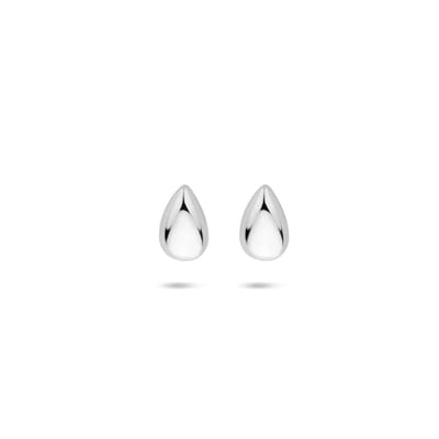 Zilveren gerhodineerde oorknoppen druppel 4,5 mm - 1340795