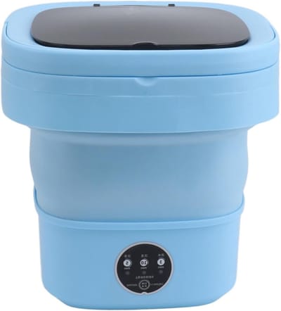 Draagbare Wasmachine - Opvouwbare Wasmachine - Reizen en Camping - Ingebouwde Dehydrator - Grote Capaciteit - Blauw
