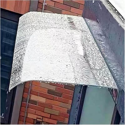 Deurluifel Buiten - Regenbestendige Luifel - Huisdeur Beschermen - Stevig Polycarbonaat - 50x90cm - Transparant