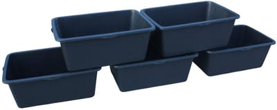 HL Speciebak – Speciebakken – Metselkuip – Kuip – Boomkuip – Set van 5 stuks – 80 Liter – Rechthoekig – Kunststof – Zwart – L 78 x B 54 x H 30 cm