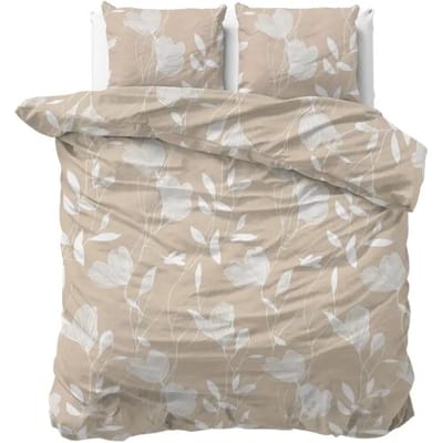 Sleeptime Dekbedovertrek Serenity Beige Zand - Lits-jumeaux 240 x 200/220 cm + 2 kussenslopen