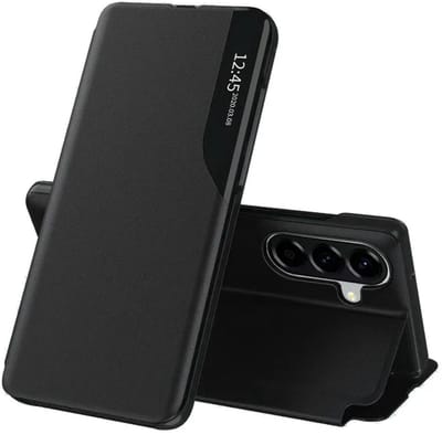 Hoesje geschikt voor Samsung Galaxy A57 - Techsuit eFold Book Case - Zwart