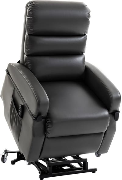 Sta op stoel elektrisch - Relaxfauteuil - Zetel - Stof - 1 persoons - Met armleuning - Zeer comfortabel - Elektrisch - Donkergrijs