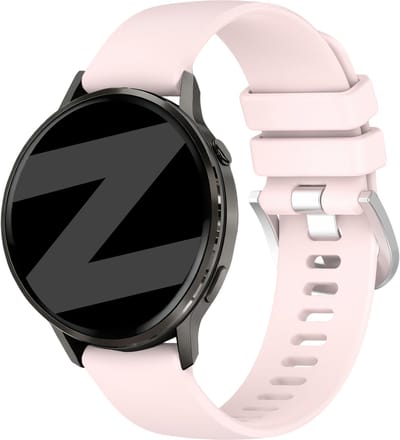 Bandz Siliconen 'Classic' bandje geschikt voor Garmin Vivoactive 4s / Vivomove 3s / Venu 4 - 41mm / Venu 3s / Venu 2s / Forerunner 265s / Forerunner 255s - Lichtroze
