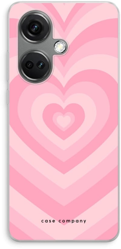 Case Company® - Hoesje geschikt voor OnePlus Nord CE 3 hoesje - Hart Roos - Soft Cover Telefoonhoesje - Bescherming aan alle Kanten en Schermrand