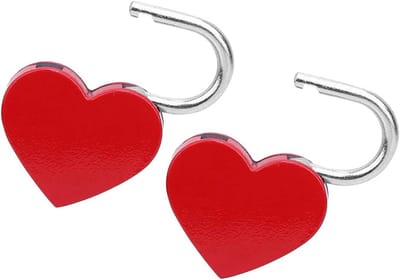 Kleurige Hartvormige Hangslot Set van 2, Mini Metalen Hangsloten met Sleutels voor Creatieve Projecten en Decoratie