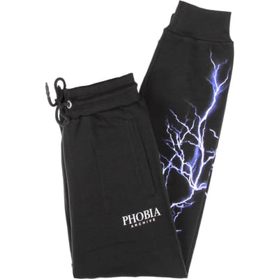 Lichtgewicht heren trainingsbroek blauw Lightning broek zwart/blauw